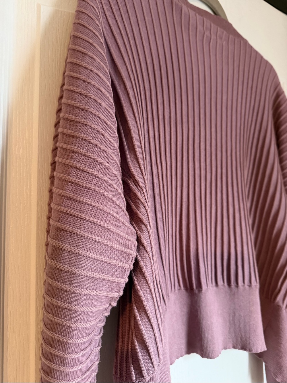 Pinque Dusty Rose Ribbed Cardigan Size Medium - Picture 7 of 9